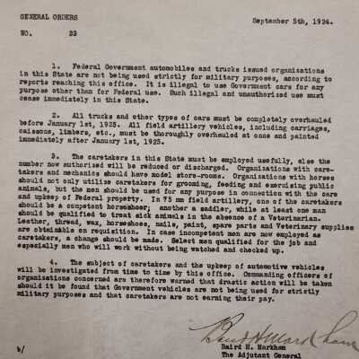 General Order #23 Headquarters Oklahoma National Guard-1924