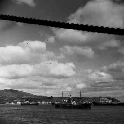Cargo ships in harbor