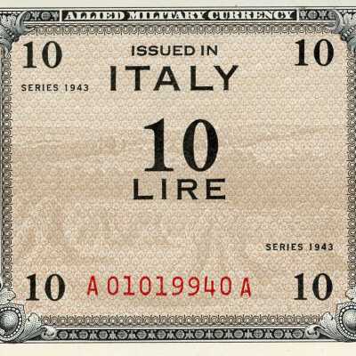 Italian Allied Occupation Ten Lire