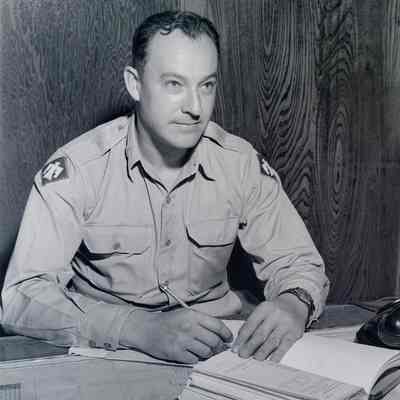 Soldier at his desk
