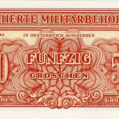 Austrian Allied Military Occupation Fifty Groschen 1944 Series