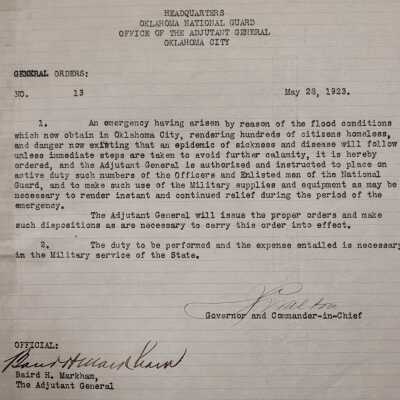 General Order #13 Headquarters Oklahoma National Guard-1923