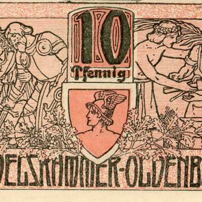 German City of Oldenburg Ten Pfennig Notgeld-1918