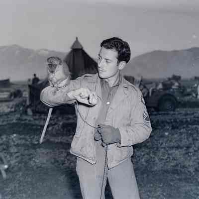 Soldier with monkey