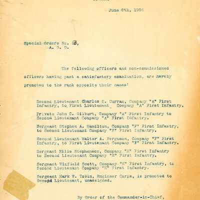 Special Order #63 Headquarters Oklahoma National Guard-1906