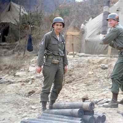 Soldiers messing around
