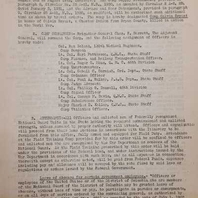 General Order #3 Headquarters Oklahoma National Guard-1933
