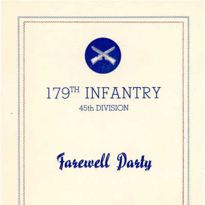 Invitation and roster of officers 179th Infantry