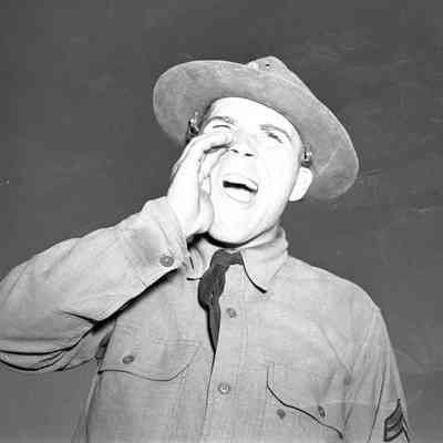 Soldier shouting
