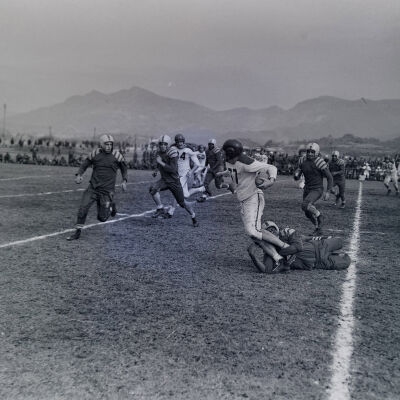 Soldiers playing football