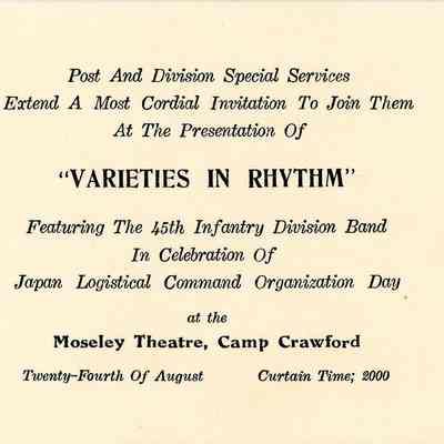 Invitation to 45th Division Band performance