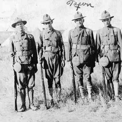 Postcard of pre-WWI Oklahoma National Guard Troops