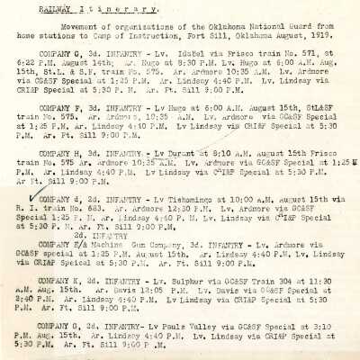 General Order #106 Headquarters Oklahoma National Guard-1919