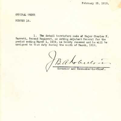 General Order #18 Headquarters Oklahoma National Guard-1919
