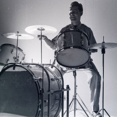 Soldier playing drums