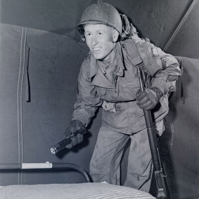 Soldier in field gear
