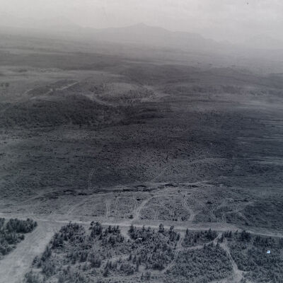 Aerial view of gun emplacements