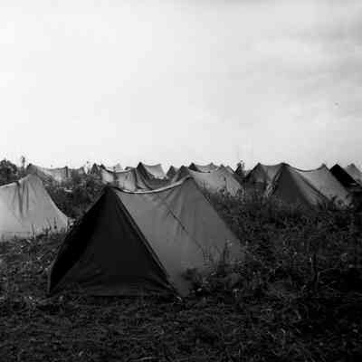 Pup tent encampment
