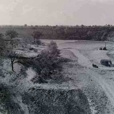 Demolished bridge and by-pass