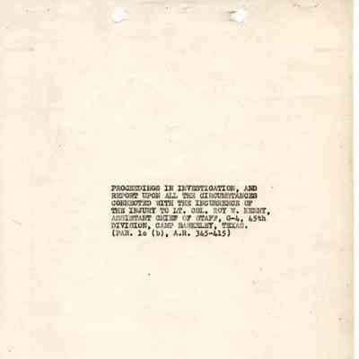 Roy Kenny Investigation