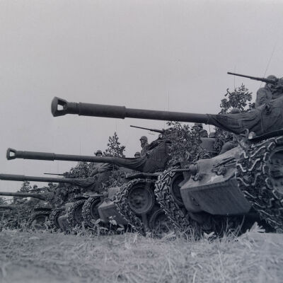 Line of tanks