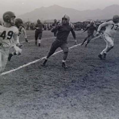 Soldiers playing football