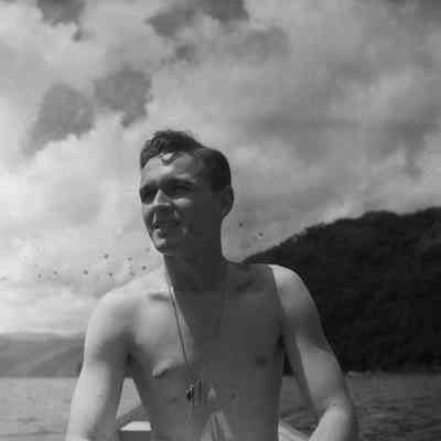 Soldier in a rowboat
