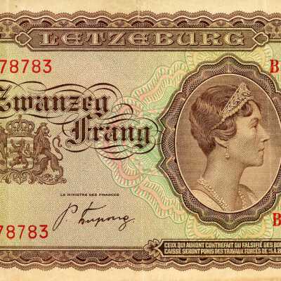 Luxembourg Twenty Francs-1943