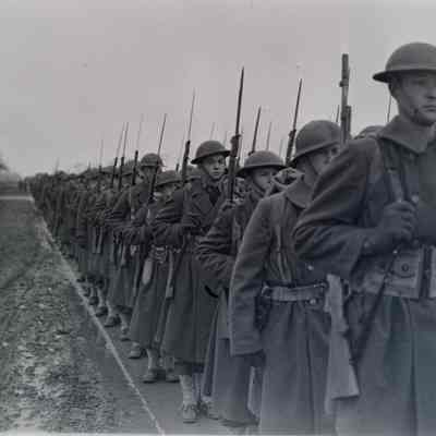 Soldiers marching