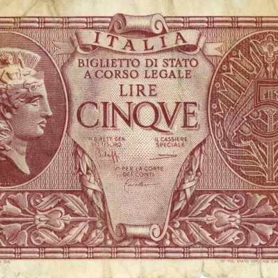 Italian Five Lire-1944