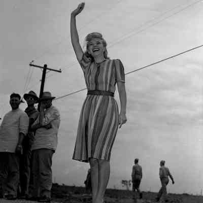 Girl waving