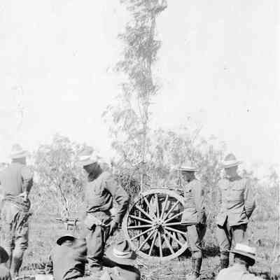 Postcard of Artillery Headquarters on Mexican Border