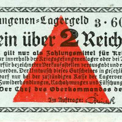 German POW Currency Two Reichsmark