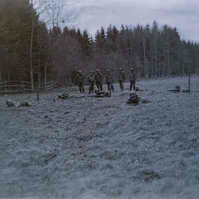 Soldiers training at scout school