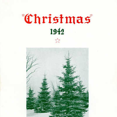Christmas menu and roster for 160th Field Artillery