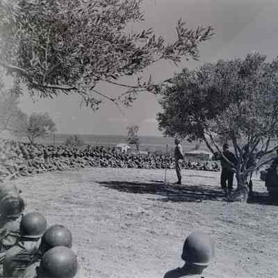 George Patton addresses 45th Division