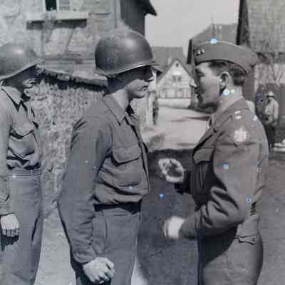 General Frederick awarding decorations