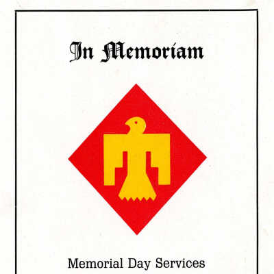 Memorial Day Service program