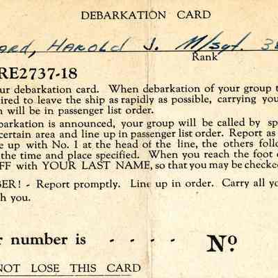 Debarkation Card