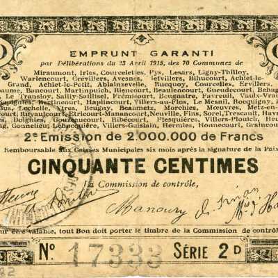 French Local Currency Fifty Centimes