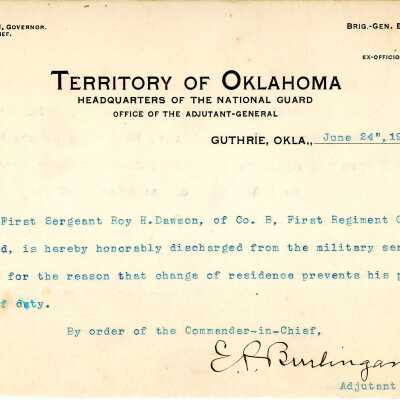 Special Order #66 Headquarters Oklahoma National Guard-1904