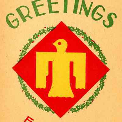 Christmas Card with Thunderbird insignia