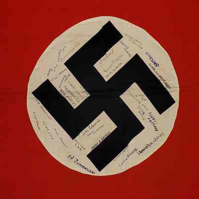 Nazi flag signed by 45th Division soldiers