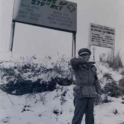 Military Police directs traffic