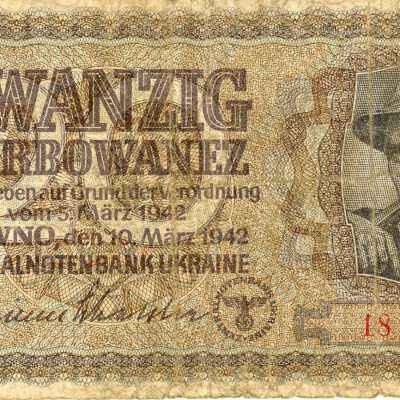 Ukrainian Twenty Karbowanez-1942