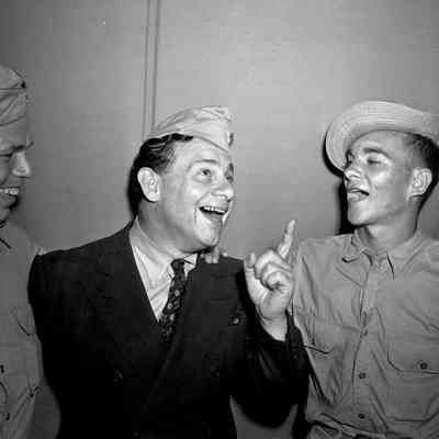 Soldiers with a showman