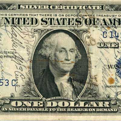 United States One Dollar Silver Certificate Blue Seal-1935