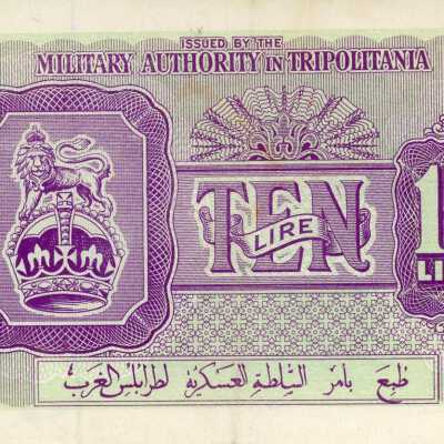 Libyan (Tripolitania) Ten Lire-1943-1951