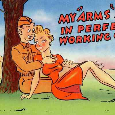 Army Life Cartoon Postcard