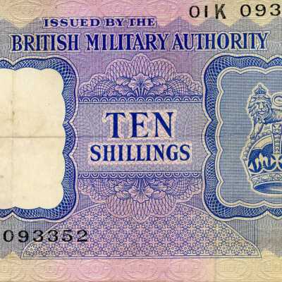 United Kingdom Military Authority Ten Shillings-1943
